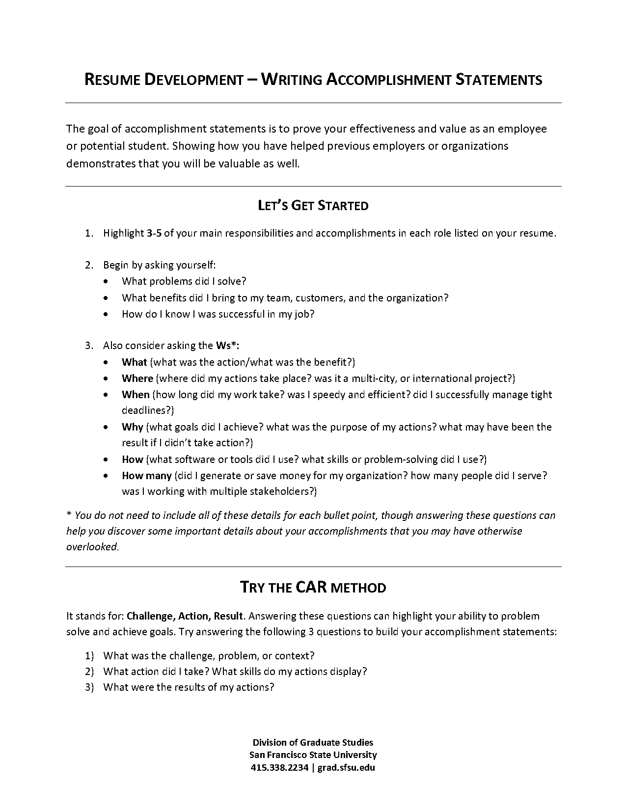 writing resume is a challenge